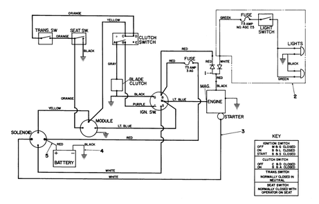Electrical Diagram Diagram and Parts List for 57365 7000001 - 7999999 Toro Lawn Tractor