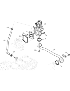 Exhaust Gas Recirculation Assembly Diagram and Parts List for 22530 414400000 - 999999999 Toro Lawn Tractor Accessories