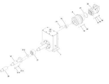 Rotary Assembly Diagram and Parts List for 23899 316000001 - 316999999 Toro Lawn Tractor Accessories