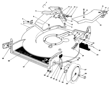 Housing Assembly Diagram and Parts List for 20684 6000001 - 6999999 Toro Lawn Mower