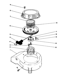 Recoil Assembly (Model No. 47pn2-6) Diagram and Parts List for 20917B 39000001 - 39999999 Toro Lawn Mower