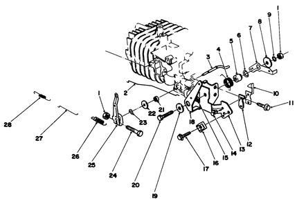 Governor Assembly (Machine Serial No. 6000001 Thru 6003540) Diagram and Parts List for 22025 6000001 - 6999999 Toro Lawn Mower