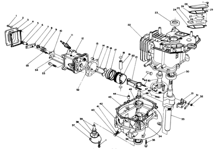 Engine Assembly (Continued) Model No. Vmh7 Diagram and Parts List for 22510 8000001 - 8999999 Toro Lawn Mower