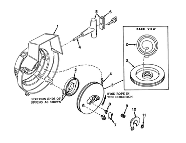 Shroud And Rewind Starter No. 590398b Diagram and Parts List for 31405 6000001 - 6999999 Toro Snow Blower
