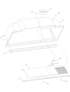 Hood Assembly Diagram and Parts List for 78463 400000000-999999999 Toro Lawn Tractor