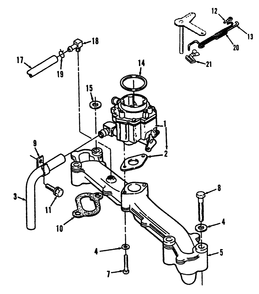 Intake Manifold Diagram and Parts List for R1-20OE02 2000001 - 2999999 Toro Lawn Tractor