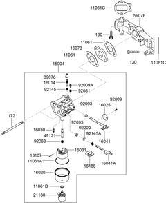 Carburetor Assembly Diagram and Parts List for 22973G 400000000 - 401999999 Toro Lawn Tractor Accessories