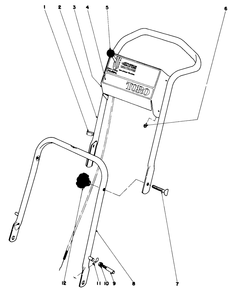 Handle Assembly Diagram and Parts List for 19477 7000001 - 7999999 Toro Lawn Mower