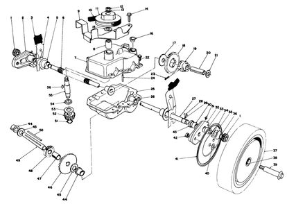 Gear Case Assembly (Used On Units With Serial No. 6001101 & Up) Diagram and Parts List for 20675 6000001 - 6999999 Toro Lawn Mower