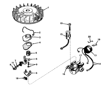 Magneto No. 610793 Diagram and Parts List for 16268 5000001 - 5999999 Toro Lawn Mower