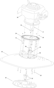 Engine, Deck And Impeller Assembly Diagram and Parts List for 02606 (313000001-313999999)(2013) Toro Lawn Mower