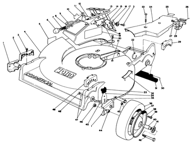 Housing Assembly Diagram and Parts List for 22621 8000001 - 8999999 Toro Lawn Mower