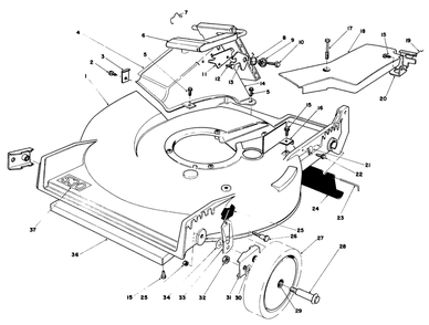 Housing Assembly Diagram and Parts List for 20715 4000001 - 4999999 Toro Lawn Mower