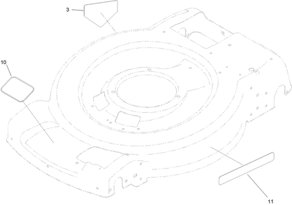 Decal Assembly Diagram and Parts List for 21466 410404081 - 411699999 Toro Lawn Mower