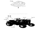 Seats, Decals, Misc. Trim Diagram and Parts List for 1-0110 1972 Toro Lawn Tractor