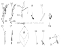 10.000 Fuel And Exhaust Systems (plate 10.1) Diagram and Parts List for 1-0140 1974 Toro Lawn Tractor
