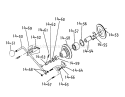 14.050 Manual P.t.o. (plate 14.3) Diagram and Parts List for 1-0320 1972 Toro Lawn Tractor
