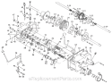 Transmission 6-Speed Diagram and Parts List for 1-0340 1973 Toro Lawn Tractor