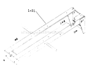 Frame Assembly Diagram and Parts List for 1-0353 1974 Toro Lawn Tractor