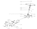 Front Axle And Steering Diagram and Parts List for 1-0353 1974 Toro Lawn Tractor