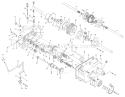 Transmission 6-Speed Diagram and Parts List for 1-0360 1973 Toro Lawn Tractor
