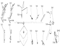 Fuel And Exhaust Systems Diagram and Parts List for 1-0360 1973 Toro Lawn Tractor