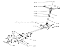 Front Axle And Steering Diagram and Parts List for 1-0375 1975 Toro Lawn Tractor