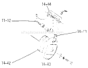 P.t.o. Clutch Diagram and Parts List for 1-0401 1972 Toro Lawn Tractor