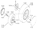 Wheels And Tires Diagram and Parts List for 1-0401 1972 Toro Lawn Tractor