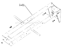Frame Assembly Diagram and Parts List for 1-0401 1972 Toro Lawn Tractor