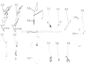 Fuel And Exhaust Systems Diagram and Parts List for 1-0401 1972 Toro Lawn Tractor