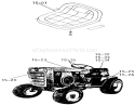 Seats, Decals, Misc. Trim Diagram and Parts List for 1-0150 1971 Toro Lawn Tractor