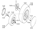 Wheels And Tires (plate 13.1) Diagram and Parts List for 1-0150 1971 Toro Lawn Tractor