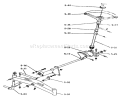 Front Axle And Steering Diagram and Parts List for 1-0150 1971 Toro Lawn Tractor