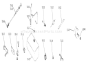 Fuel And Exhaust Systems Diagram and Parts List for 1-0150 1971 Toro Lawn Tractor