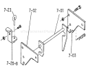 Hitches Diagram and Parts List for 1-0150 1971 Toro Lawn Tractor