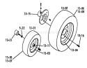 Wheels And Tires Diagram and Parts List for 1-0475 1973 Toro Lawn Tractor