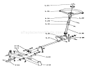 Front Axle And Steering Diagram and Parts List for 1-0475 1973 Toro Lawn Tractor