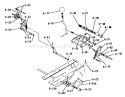 Brake Clutch Speed Control Linkage Diagram and Parts List for 1-0475 1973 Toro Lawn Tractor