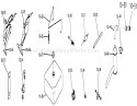 Fuel And Exhaust System Diagram and Parts List for 1-0475 1973 Toro Lawn Tractor