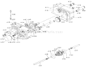 Transaxle Diagram and Parts List for 1-0491 1975 Toro Lawn Tractor