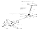 Front Axle And Steering Diagram and Parts List for 1-0491 1975 Toro Lawn Tractor