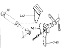 Hydraulic Lift Linkage Diagram and Parts List for 1-0491 1975 Toro Lawn Tractor