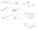 Electrical System Diagram and Parts List for 1-0491 1975 Toro Lawn Tractor