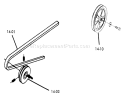 Drive Belts and Pulleys Diagram and Parts List for 1-0491 1975 Toro Lawn Tractor