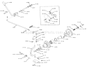 Manual P.t.o. Diagram and Parts List for 1-0491 1975 Toro Lawn Tractor