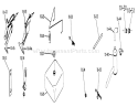 Fuel And Exhaust Systems Diagram and Parts List for 1-0480 1974 Toro Lawn Tractor