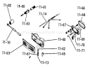 Lights Diagram and Parts List for 1-0480 1974 Toro Lawn Tractor