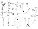 Fuel And Exhaust Systems Diagram and Parts List for 1-0511 1975 Toro Lawn Tractor