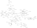 Brake, Speed Control Linkage Diagram and Parts List for 1-0610 1973 Toro Lawn Tractor